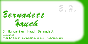 bernadett hauch business card